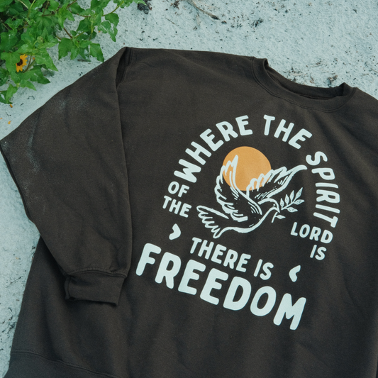 where the Spirit of the Lord is crewneck