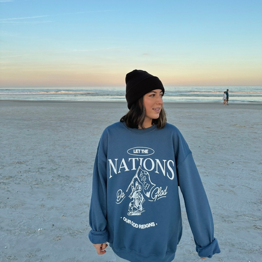let the nations be glad crewneck