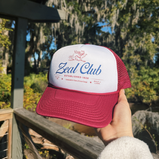 zeal club trucker hat