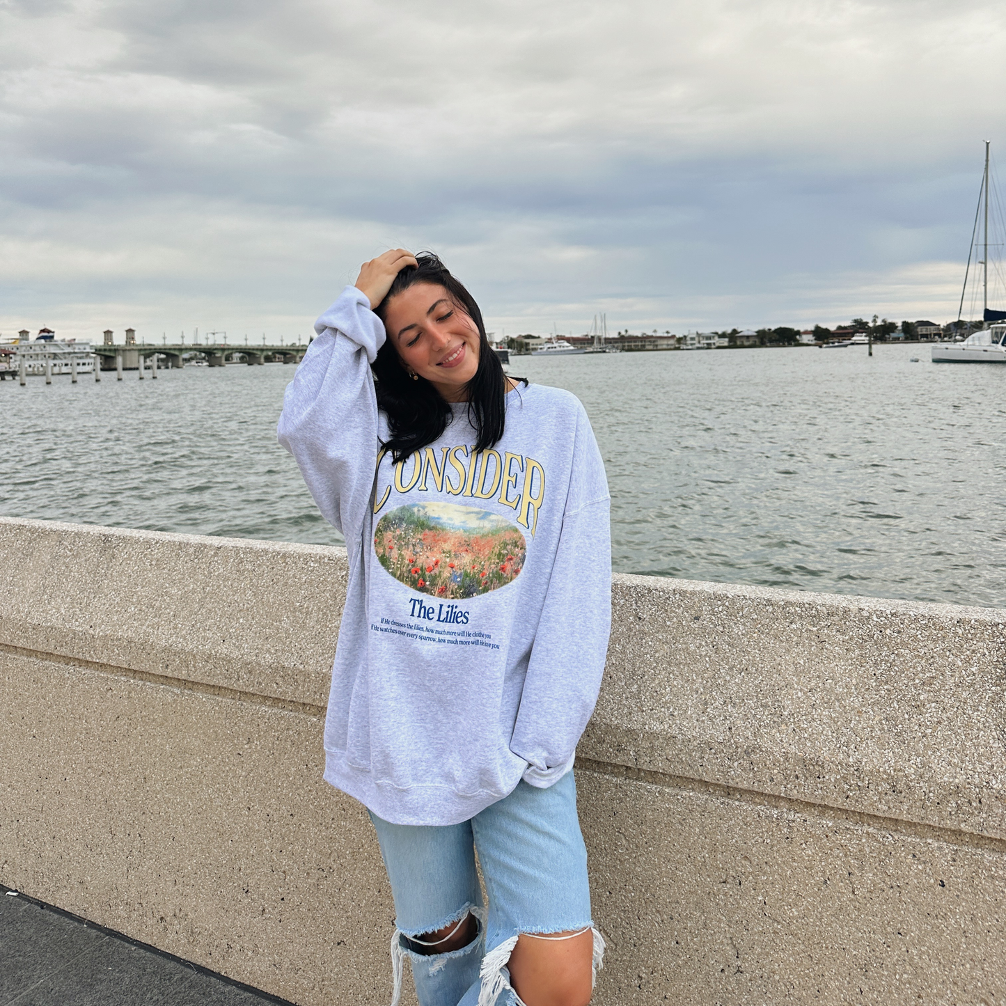 consider the lilies crewneck