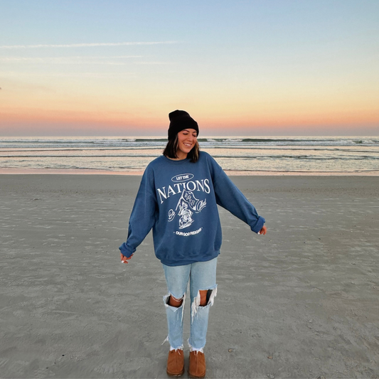 let the nations be glad crewneck