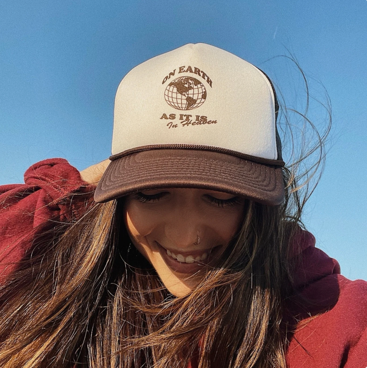 on earth as it is in heaven trucker hat